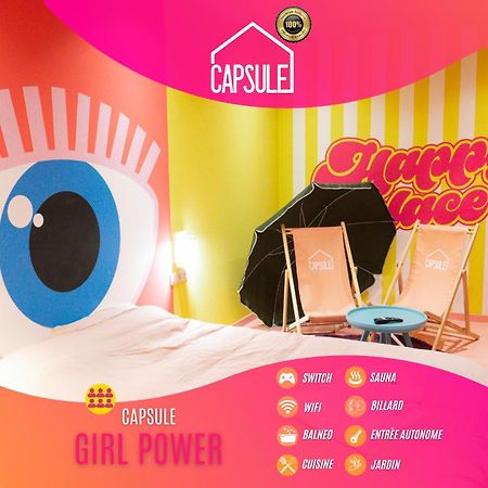 Capsule Girl Power Spa - Balneo - Sauna - Karaoke - Billard - 2 Chambres Шарлеруа Екстер'єр фото